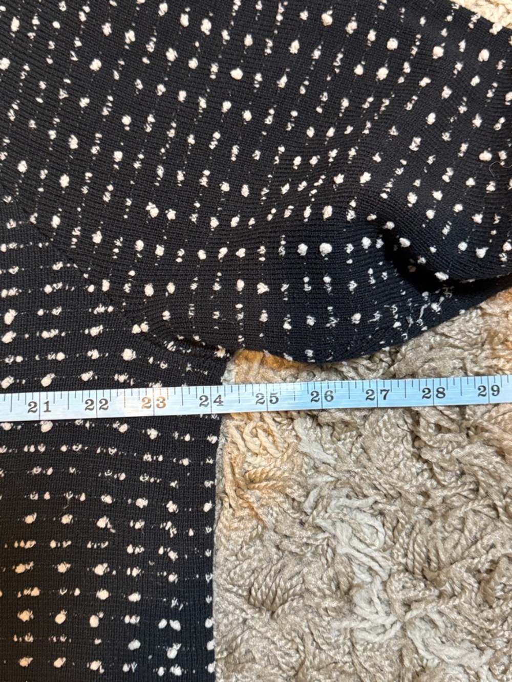 LIV by Habitat Black & White Open Front Knit Cardigan Sweater size Large - Picture 10 of 15